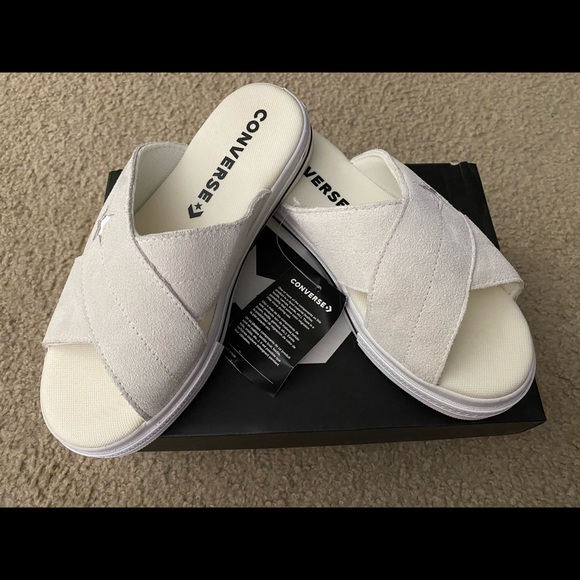 converse slides white